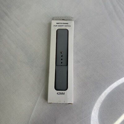 Smart Watch Band Straps 42mm Silicone Sport Wristband Gray