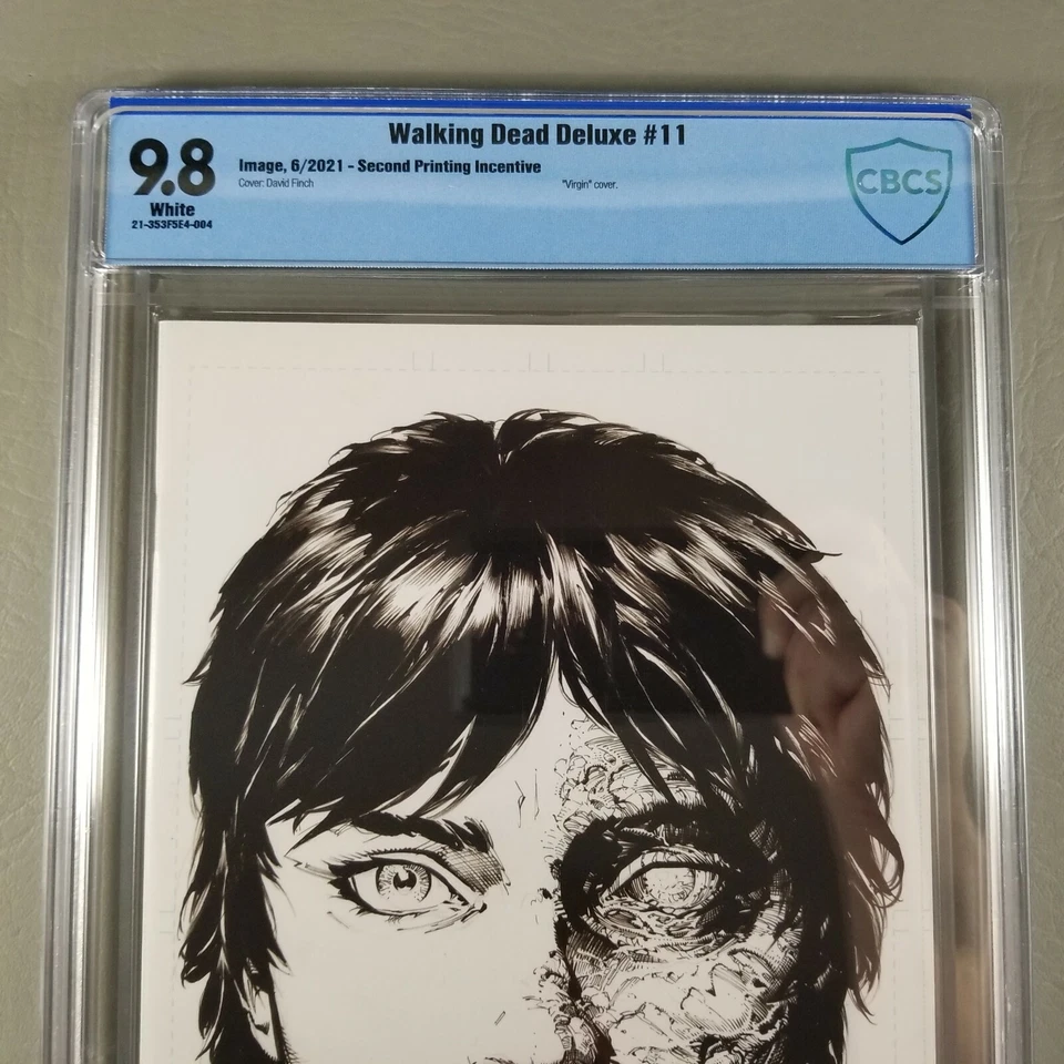 Walking Dead Deluxe #11 2nd Print Virgin Sketch 1:25 Finch Comic CBCS 9.8 NM/MT - Image 3 of 4