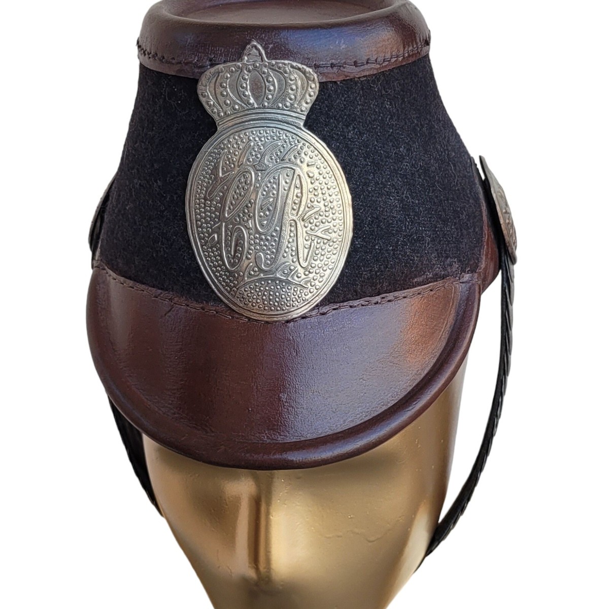 100% Genuine Leather German Police Shako WW2 Helmet Collectible