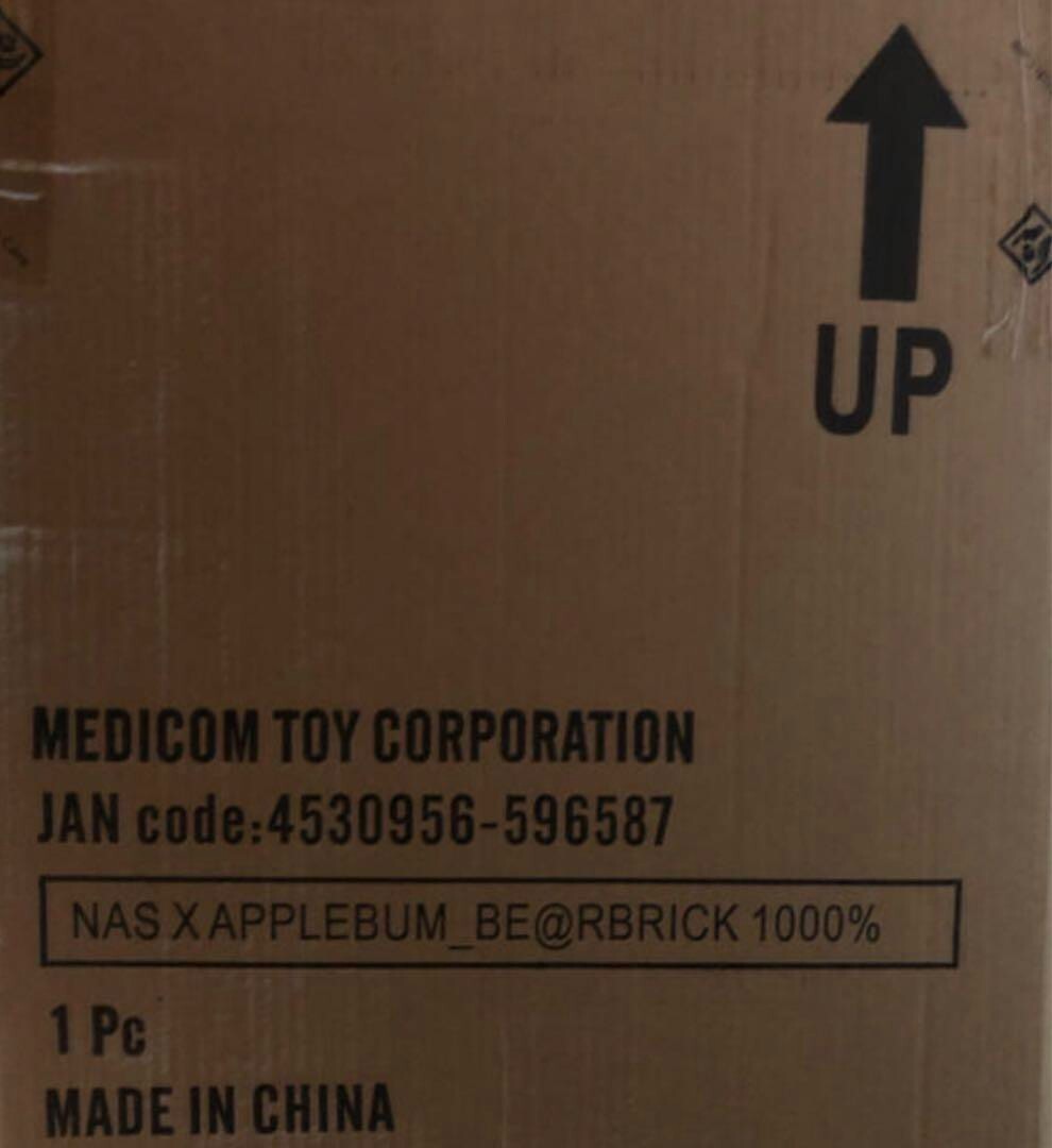 Medicom Toy BE@RBRICK × NAS × APPLEBUM 1000％ Bearbrick