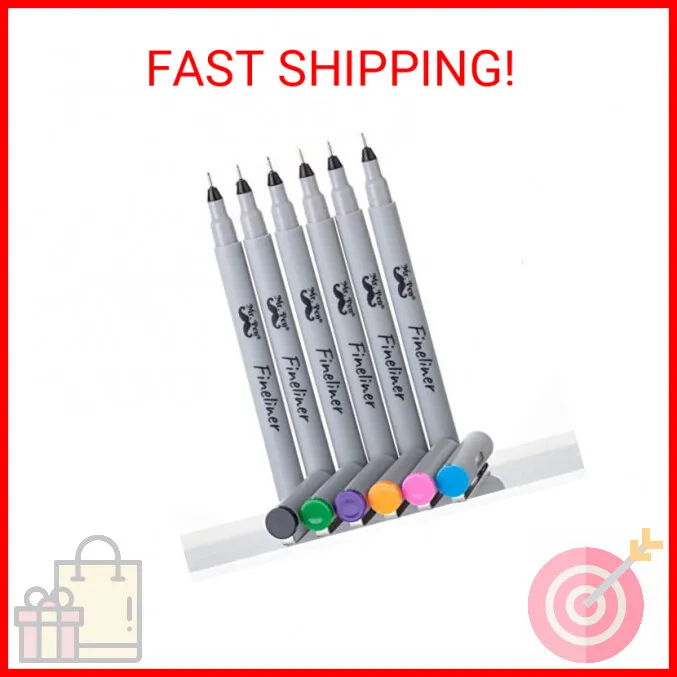 Mr. Pen- Fineliner Pens, 0.2 mm, 6 Pack, Ultra Fine, No Bleed, Bible Pens,  Assor