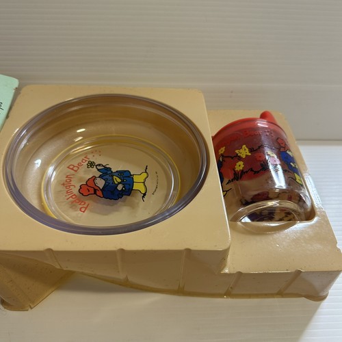 Paddington Bear Baby Feeding Set Bowl Juice Cup Nursery Ware In Box Vintage - Foto 3 di 5