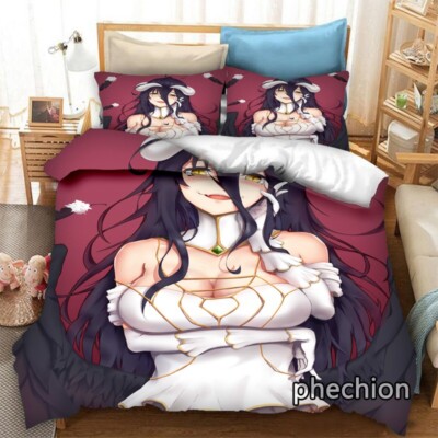Anime Overlord Bettwäsche Set Kissenbezüge 80x80 Anpassbar Bettbezug 135x200