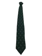 DRAKE’S LONDON men’s lined tie pattern dark green/ecru cm 147x8 wool