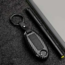 Carbon Fiber Keyless Remote Shell Cover Holder Key Fob Case For Nissan