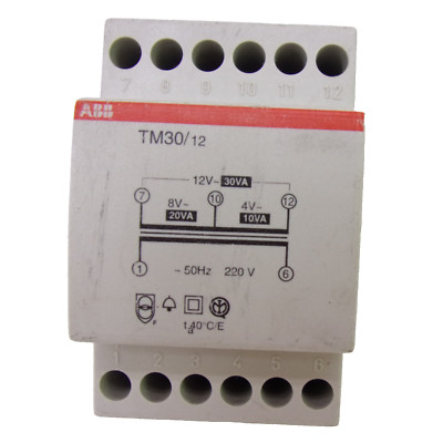 ABB TM30/12 Din Rail Mount Transformer Pri 220V Sec 12V 50HZ