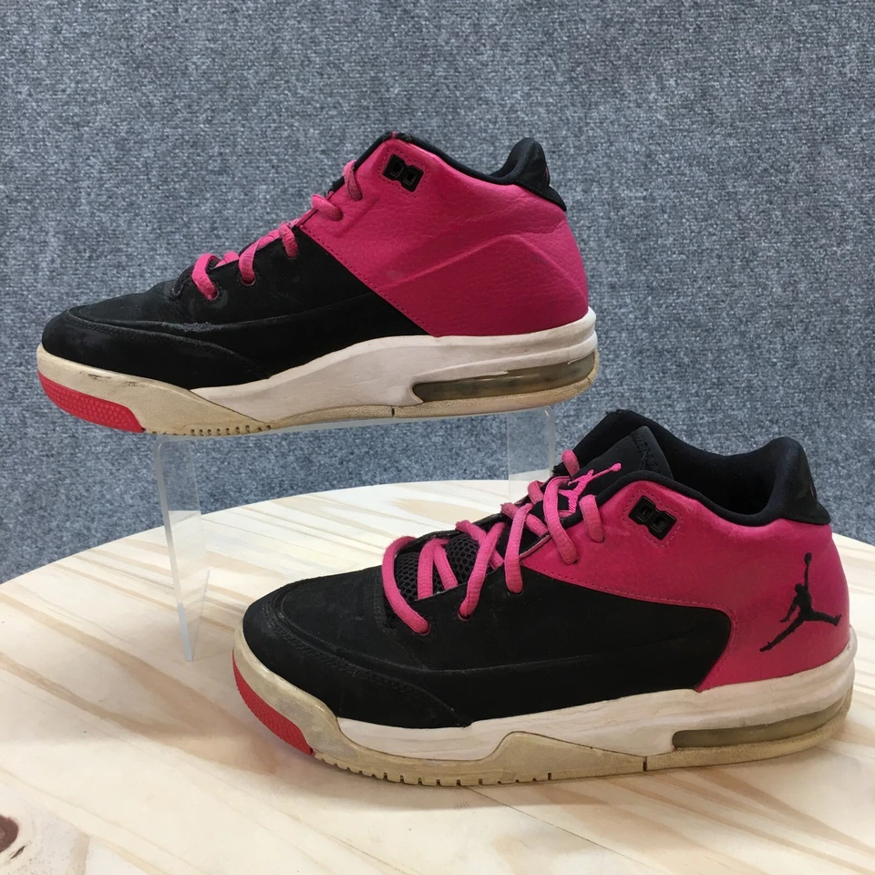 Jordan Zapatos Juveniles 5 Air Jordan Origin Flight 3 GS Mid Top Tenis Negro Rosa Foto 2 de 4