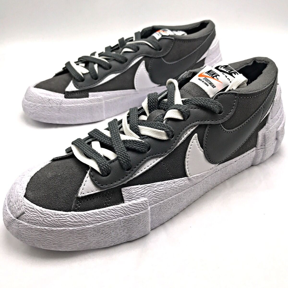 Nike Blazer Low sacai Iron Grey Men's Shoes DD1877-002 Men's Nike Blazer Low sacai Iron Grey Men's Shoes DD1877-002 Men's