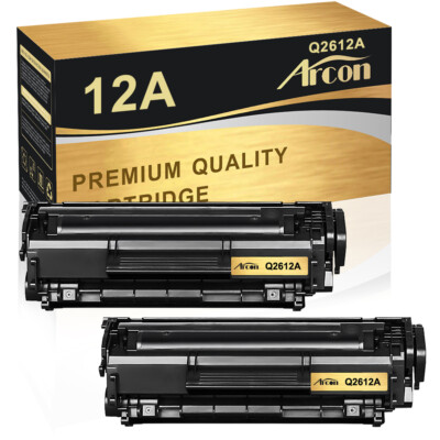2 PACK Q2612A For HP 12A Toner Cartridge LaserJet 1020 1018 1010 1012 3050 3020