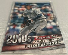 2020 Topps Baseball Felix Hernandez Seattle Mariners Decade's Best 2010's #DB-98