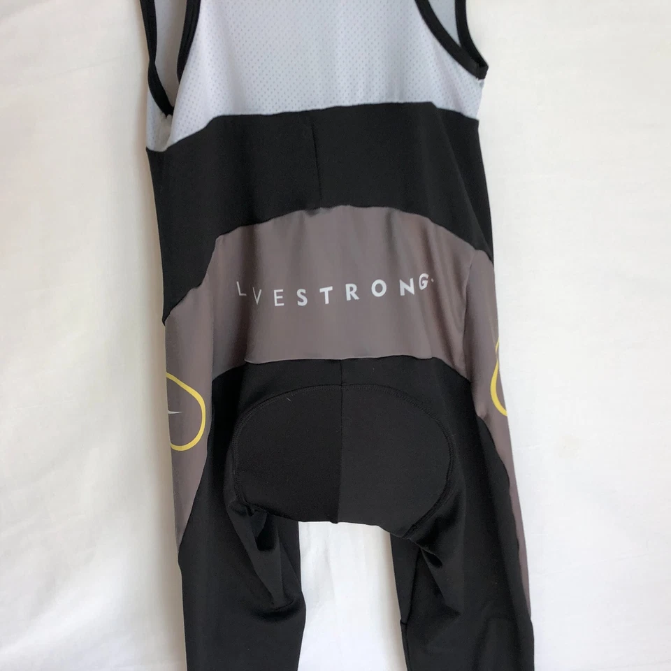 Pantalones con tirantes de ciclismo Livestrong Nike hechos en Italia 100 % poliéster talla mediana Foto 3 de 4