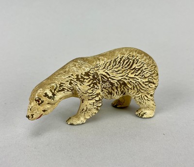 Antique Composition Germany Elastolin Toy Polar Bear Figure c. 1930's Patina