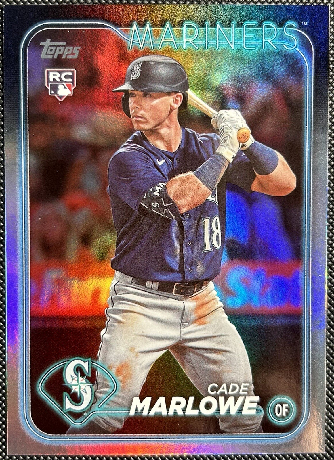 2024 Topps Series 1 Cade Marlowe Rainbow Foil RC #286 Mariners
