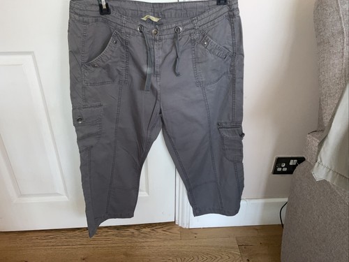 Ladies Tu Cargo Cropped Trousers Grey 