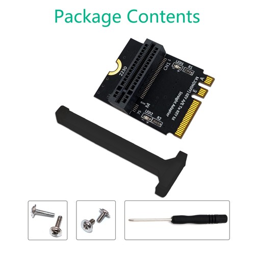 M.2 NGFF nvme SSD to M.2 key A/E Adapter Vertical Installation for 2280 type SSD - Afbeelding 7 van 7