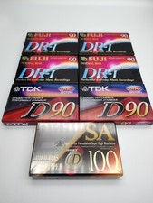 Lot of 7 Sealed Blank Cassette Tapes TDK D90 and SA100 and FUJI DR-1 90 NEW 
