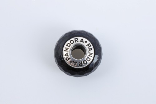 Pandora 925 Silver Faceted Black Glass Charm (3.75g.) - Picture 2 of 3