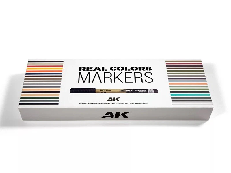 AK Interactive RCM150 - Special Box Real Colors Markers - 34 Units - Neu