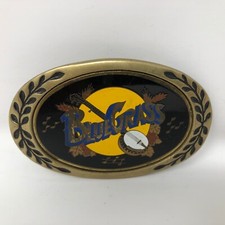 Heritage Bluegrass Music Solid Brass Belt Buckle Banjo Appalachian Mountain