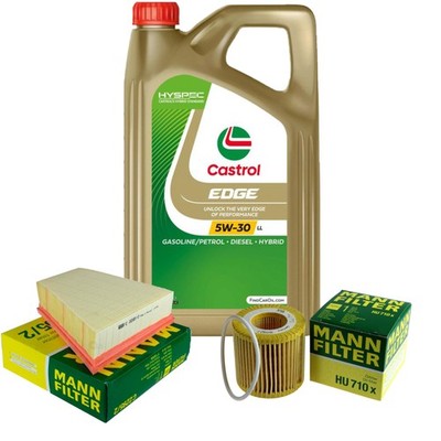 INSPEKTIONSKIT FILTER CASTROL 5L ÖL 5W30 für Skoda Fabia II 542 1.2 12V