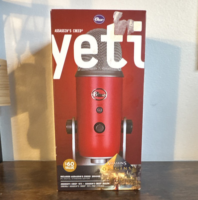 Blue Yeti USB Mic Red/Silver Mute, Gain, Headphone Jack ( No Code )