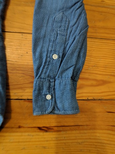 GITMAN BROS VINTAGE HERREN BLAU LANGARM HEMD HERGESTELLT IN DEN USA SEHR GUTER ZUSTAND GRÖSSE M - Bild 5 von 7
