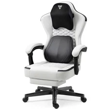 Heated Massage Lumbar Support Ergonomic Gaming Chair with Pocket Spring Cushion
