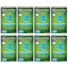 8 x Nicorette Icy White Gum 105 Pieces 4mg PACK OF 8