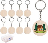 SchlüSselanhäNger Holz Rohlinge 100 StüCk Holzscheiben PläTtchen Basteln DIY