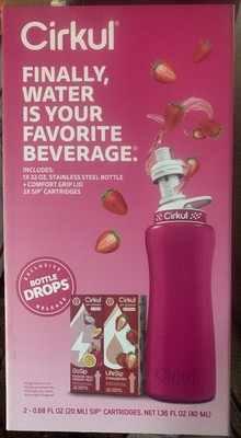 Cirkul LifeSip 32 Oz Hot Pink Tumbler + Comfort Grip Lid w/ 2X SIP Cartridges