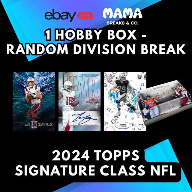 2024 Topps Signature Class NFL Football Hobby Box - RANDOM DIVISION BREAK
