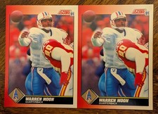 (2) Warren Moon #201 1991 Score Houston Oilers