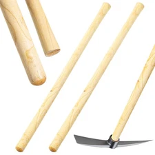 2 Pcs Solid Wood Handle for Round Eye Hoe 54 in Grub Hoe Handle 1.38-1.77 in ...