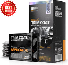 Ceramic Trim Coat Kit Plastic Restorer Quick Coating 200 Wash Durable US
