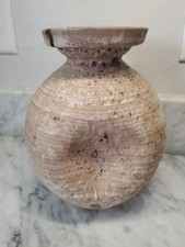 Vintage McCarty Pottery Nutmeg Pinched Vase Double Signed EUC