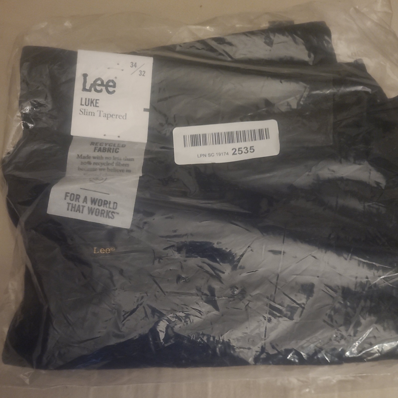 Lee Luke Slim Tapered Jean New rrp£100 UK34/32 image 4