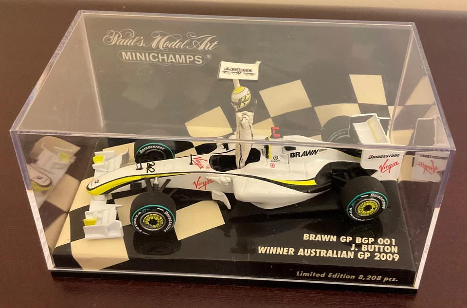 Minichamps 1/43 Brawn GP Jenson Button 2009 Australia GP Limited Edition NIB WDC - Image 2 of 4