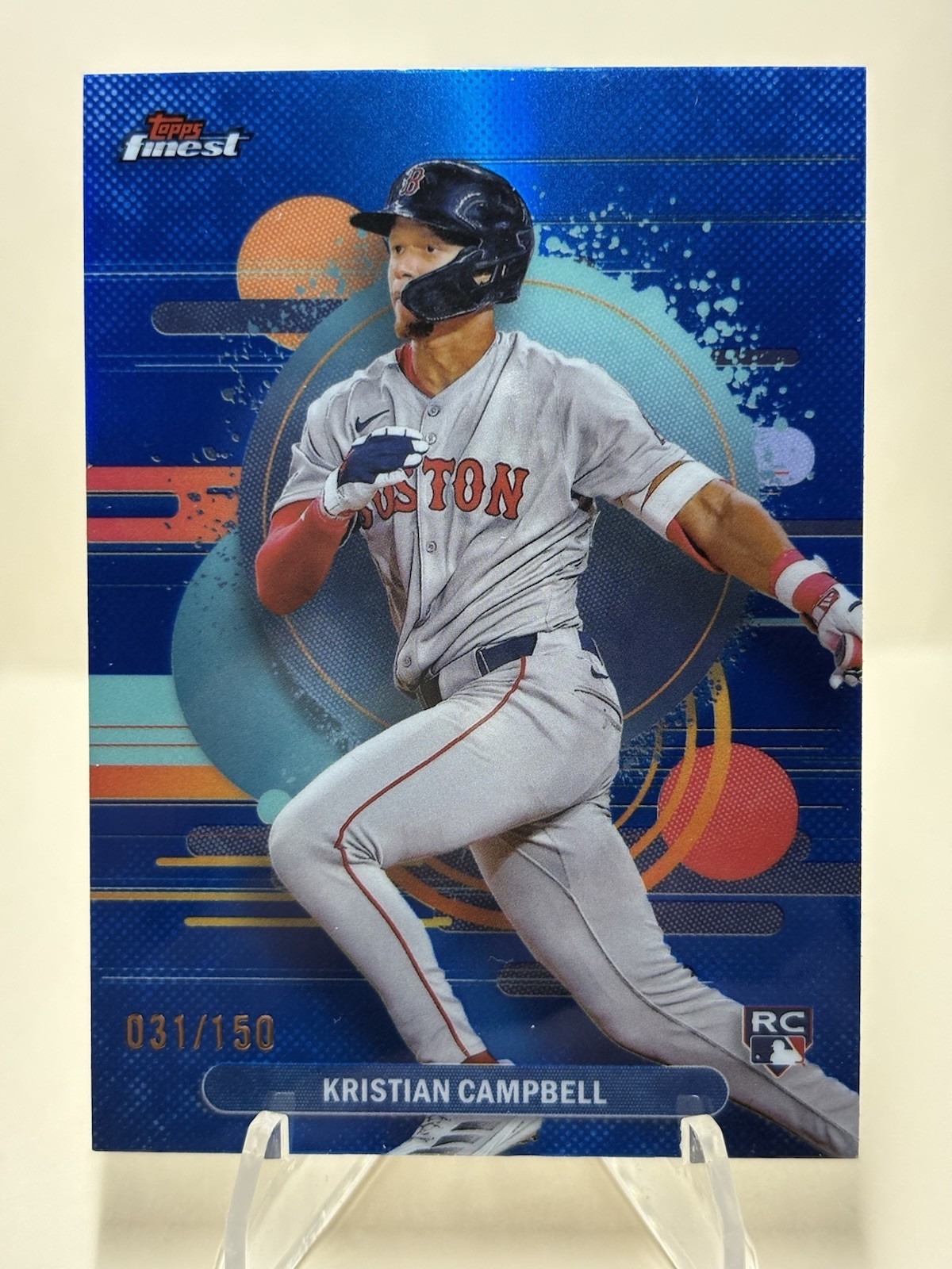 2025 Topps Finest - Uncommon Kristian Campbell #181 Blue Refractor /150 (RC)