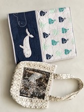 Wendy Bellissimo Baby Crib Quilt 100 Cotton Whales Sailboats Nautical 38x45