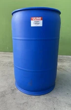 55 gallon plastic Quick Lock Lid barrel drum, Blue. Local Pick Up Only