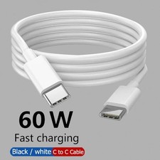 PD 60W USB C to Type C Fast Charge Data Cable iPhone 15 Samsung Xiaomi