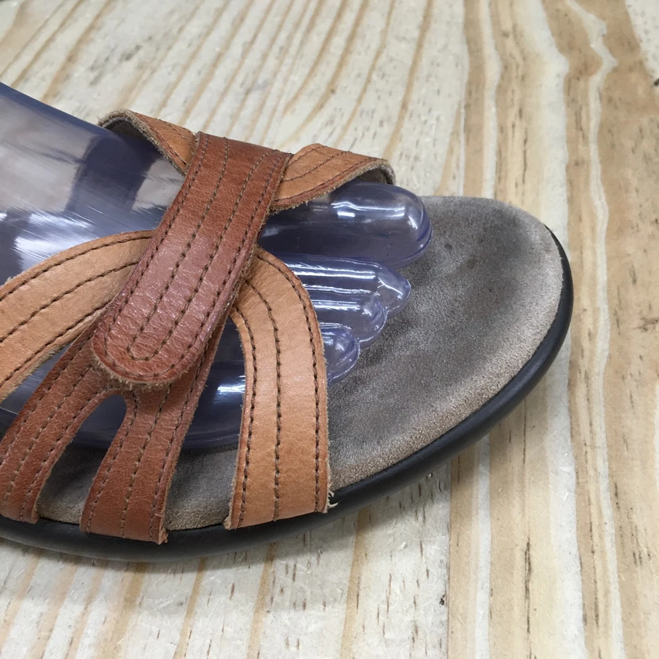 SAS Sandals Womens 10 W Pier Casual Adjustable Strappy Slingback Brown Leather - Image 4 of 4