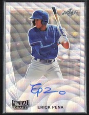 Erick Pena 2020 Leaf Metal Draft 1990 Silver Wave Auto #LA-EP1