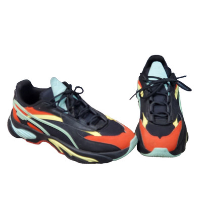 RS-Connect Sneakers Shoes 8.5 Men's FR Black Grenadine Eggshell Blue Yellow Pear