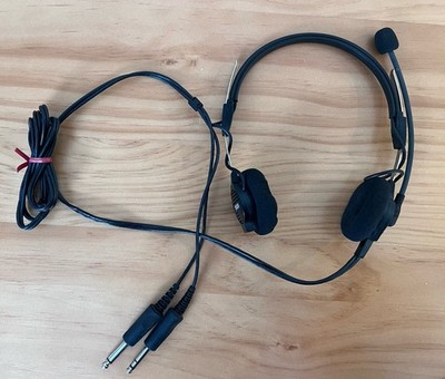 Telex 750 Airman Pilot Headset Aviation 64300-200 Dual Plug | eBay