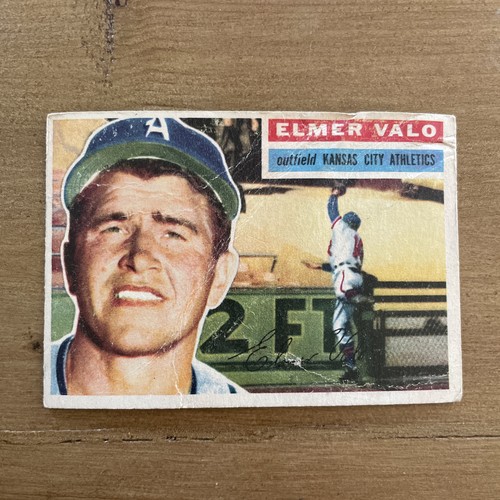 Elmer Valo [White Back] #3 1956 Topps card