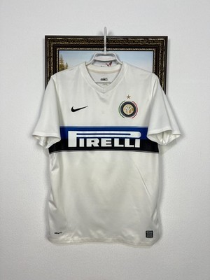Inter Milan Away football shirt 2009 Soccer White Nike Maglia Mens