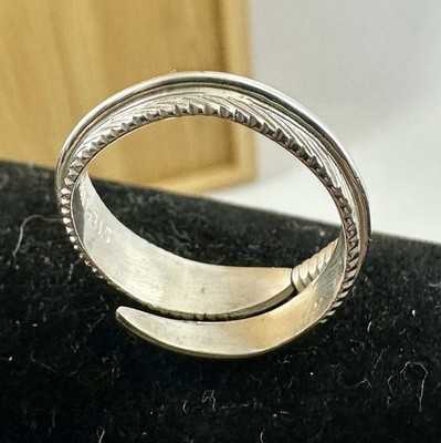 HARVEY MACE Navajo Sterling Silver Feather Wrap Ring; Size 7.5 | eBay