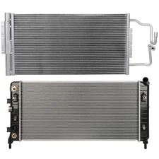 Radiator & Condenser Cooling Kit For 06-11 Chevrolet Impala 08-09 Buick LaCrosse