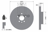 2X Pagid Bremsscheibe InnenbelüFtet Ø313Mm FüR VW Transporter IV Bus 70XB